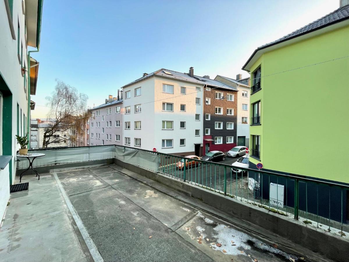 Downtown Apartment By Ninja Spaces - Kingsize-Bett, Kueche, Netflix, Terrasse Wuppertal Luaran gambar